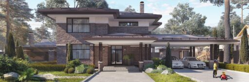 ДИЗАЙН ЧАСТНОГО ДОМА В СТИЛИСТИКЕ АРХИТЕКТОРА ФРЕНКА РАЙТА