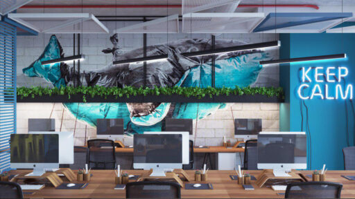 ДИЗАЙН ИНТЕРЬЕРА ОФИСА ІТ КОМПАНИИ WHALEAPP В БЦ АСТАРТА