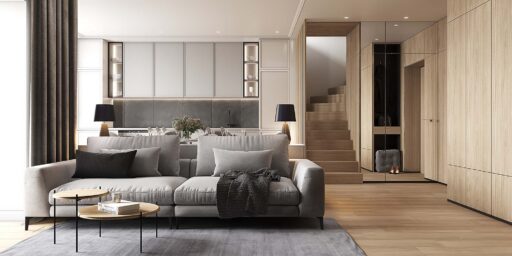 МИНИМАЛИЗМ В ДИЗАЙНЕ ИНТЕРЬЕРА КВАРТИРЫ В ЖК КРИСТАЛЬНЫЕ ИСТОЧНИКИ